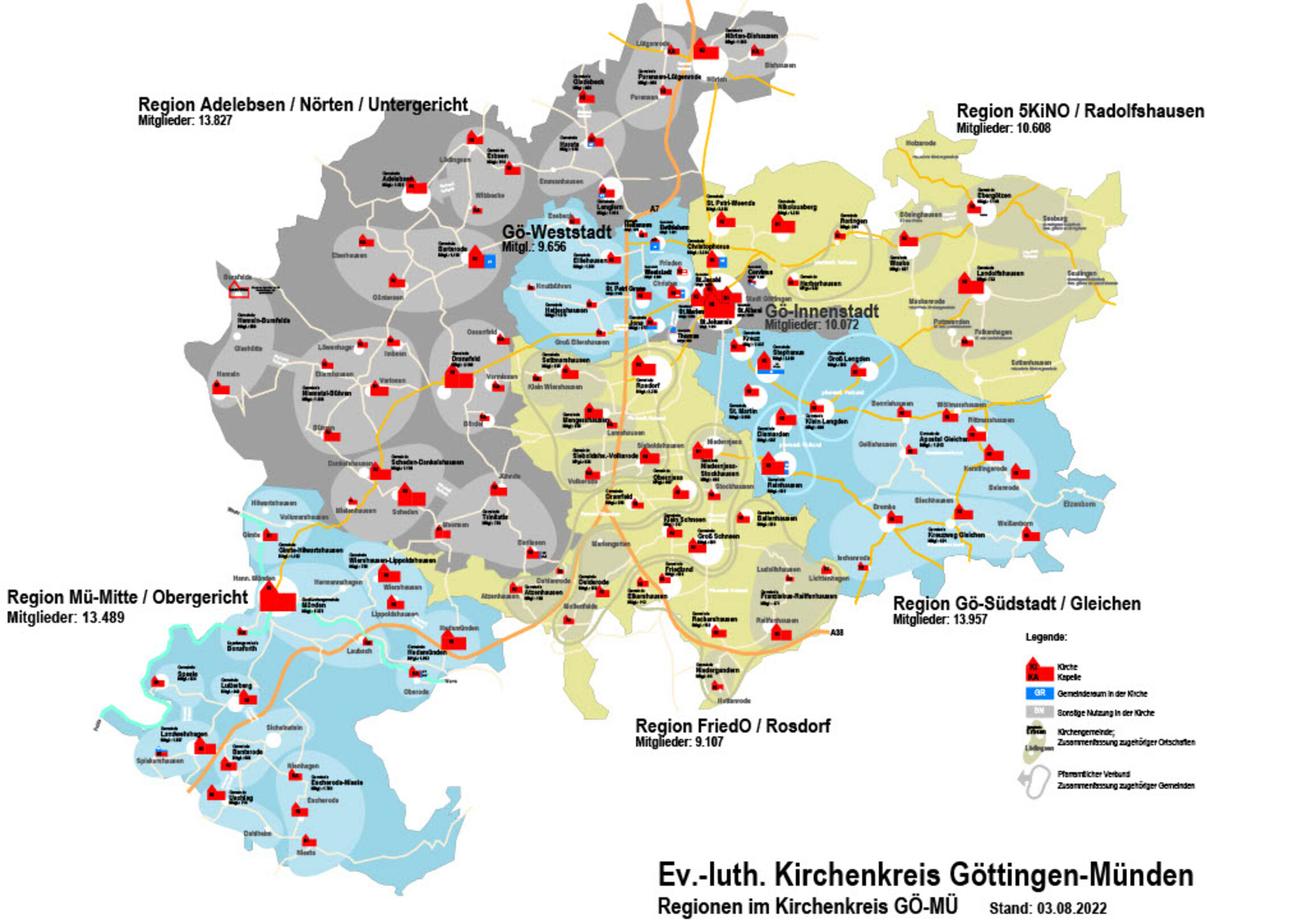 Die neuen Regionen (Rechte: KKA Göttingen - Münden)
