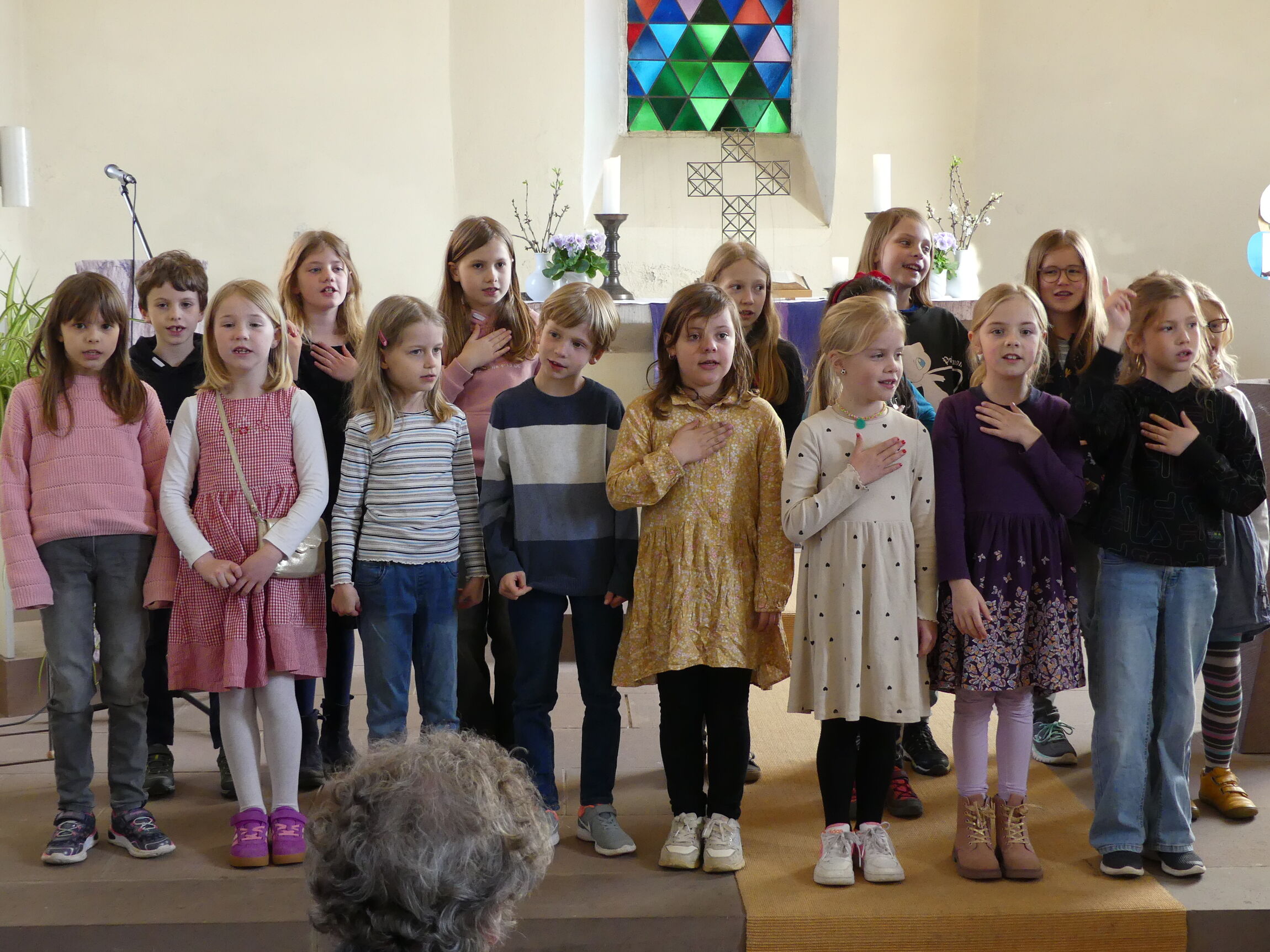 Die "Volltreffer" singen (Foto: A. Wagner)