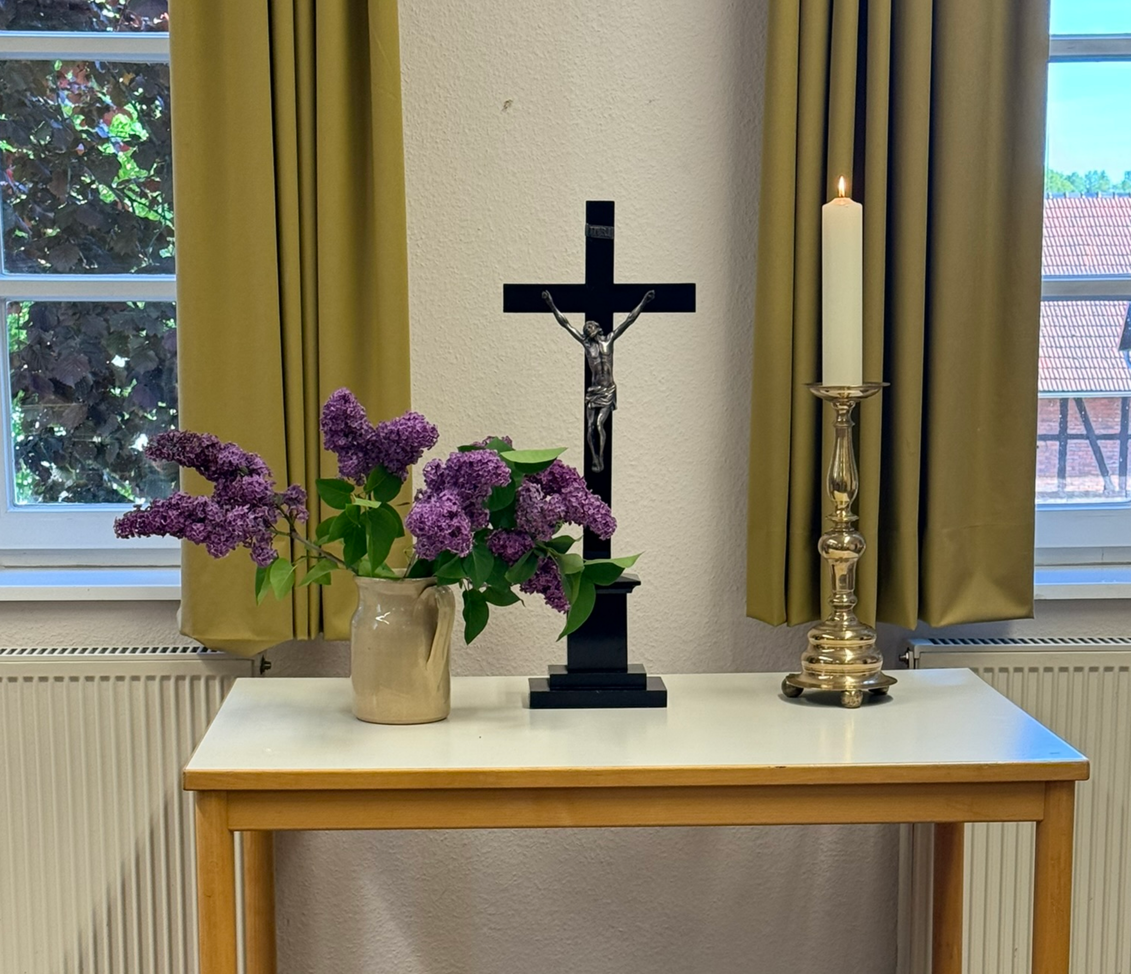Abendgottesdienst im Pfarrhaus (Foto: E. Thienemann-Ahlers)
