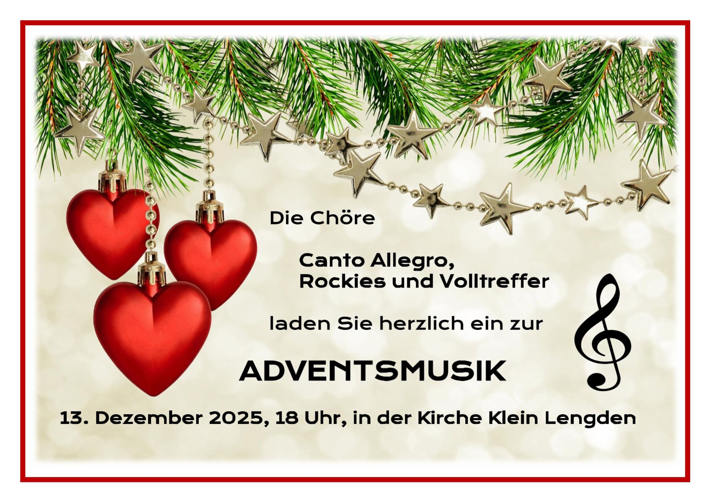 Adventskonzert (Entwurf: L. Forward)