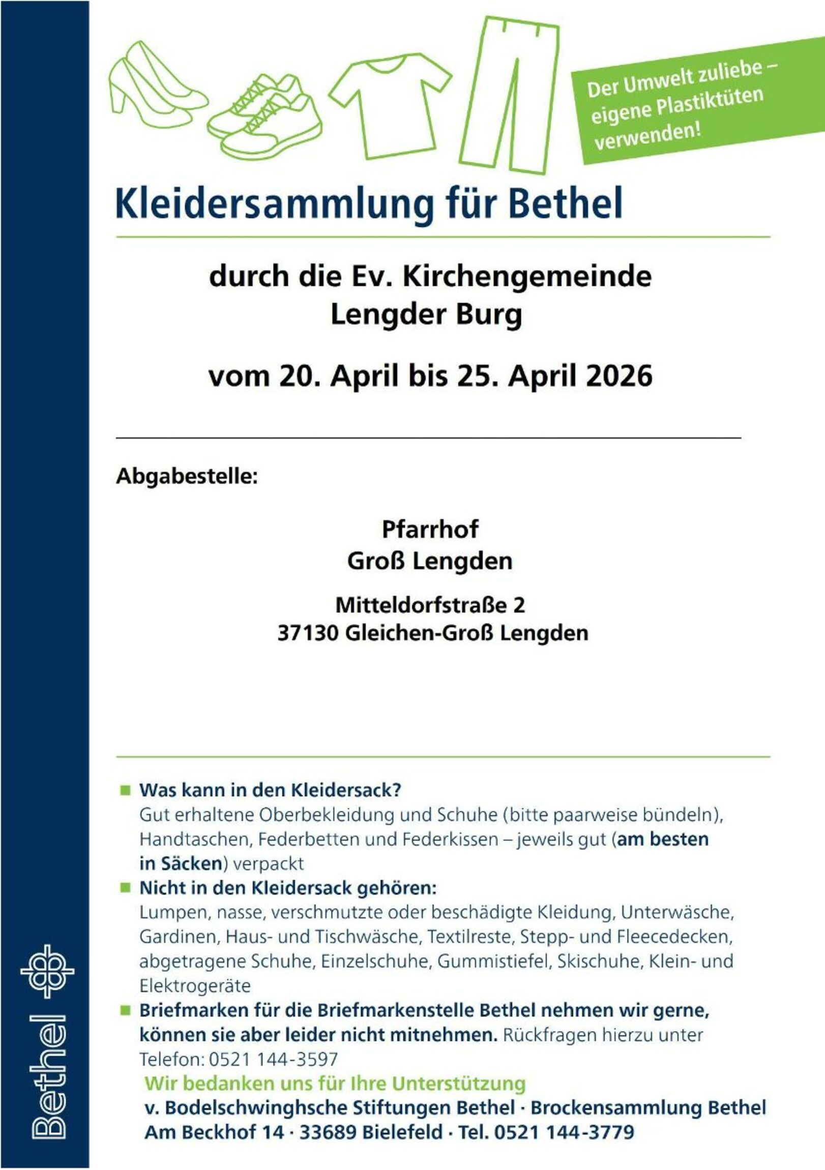 Sammlung für Bethel