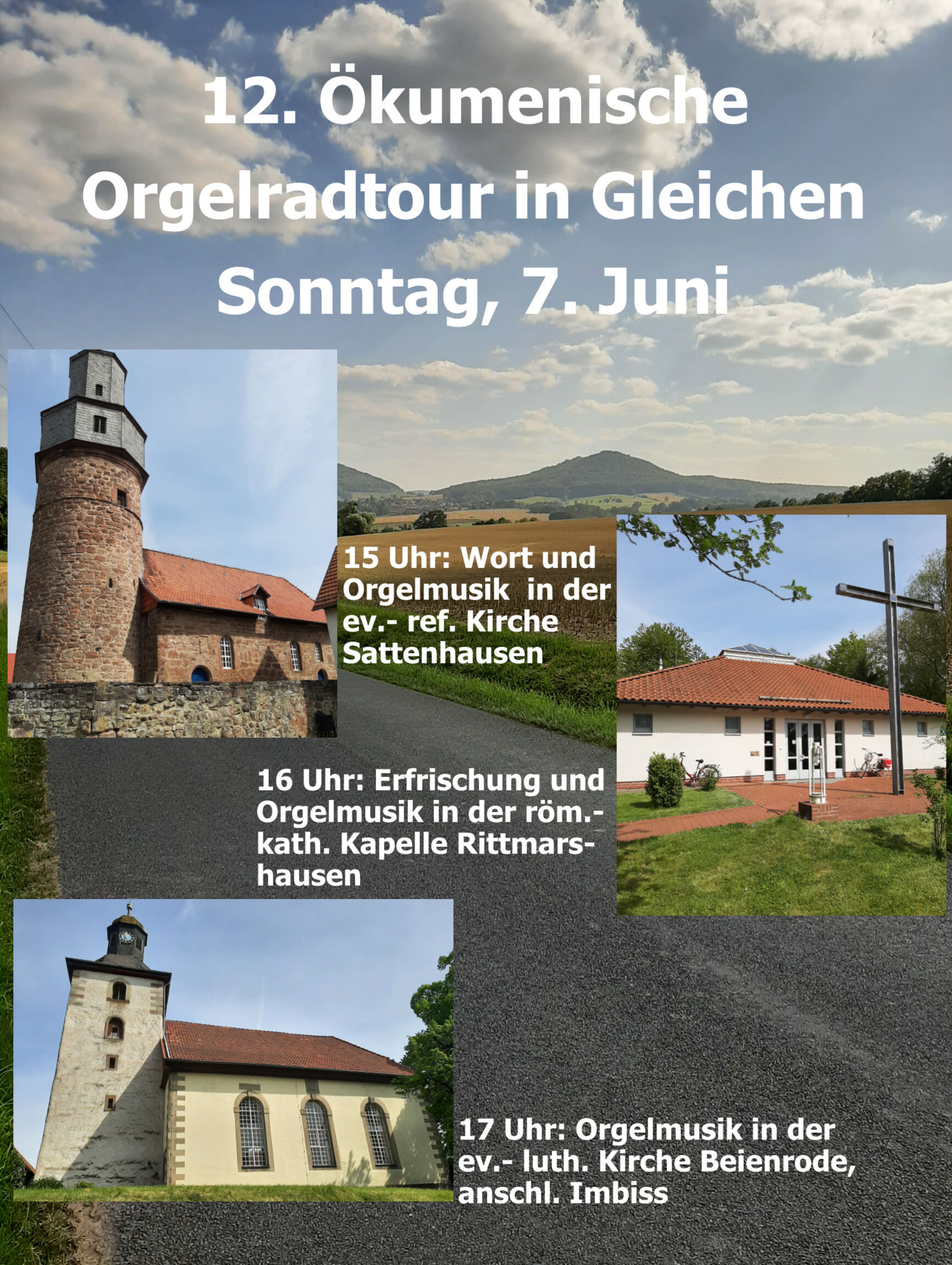 Einladung zur Orgelradtour (Entwurf (I. Raupach)