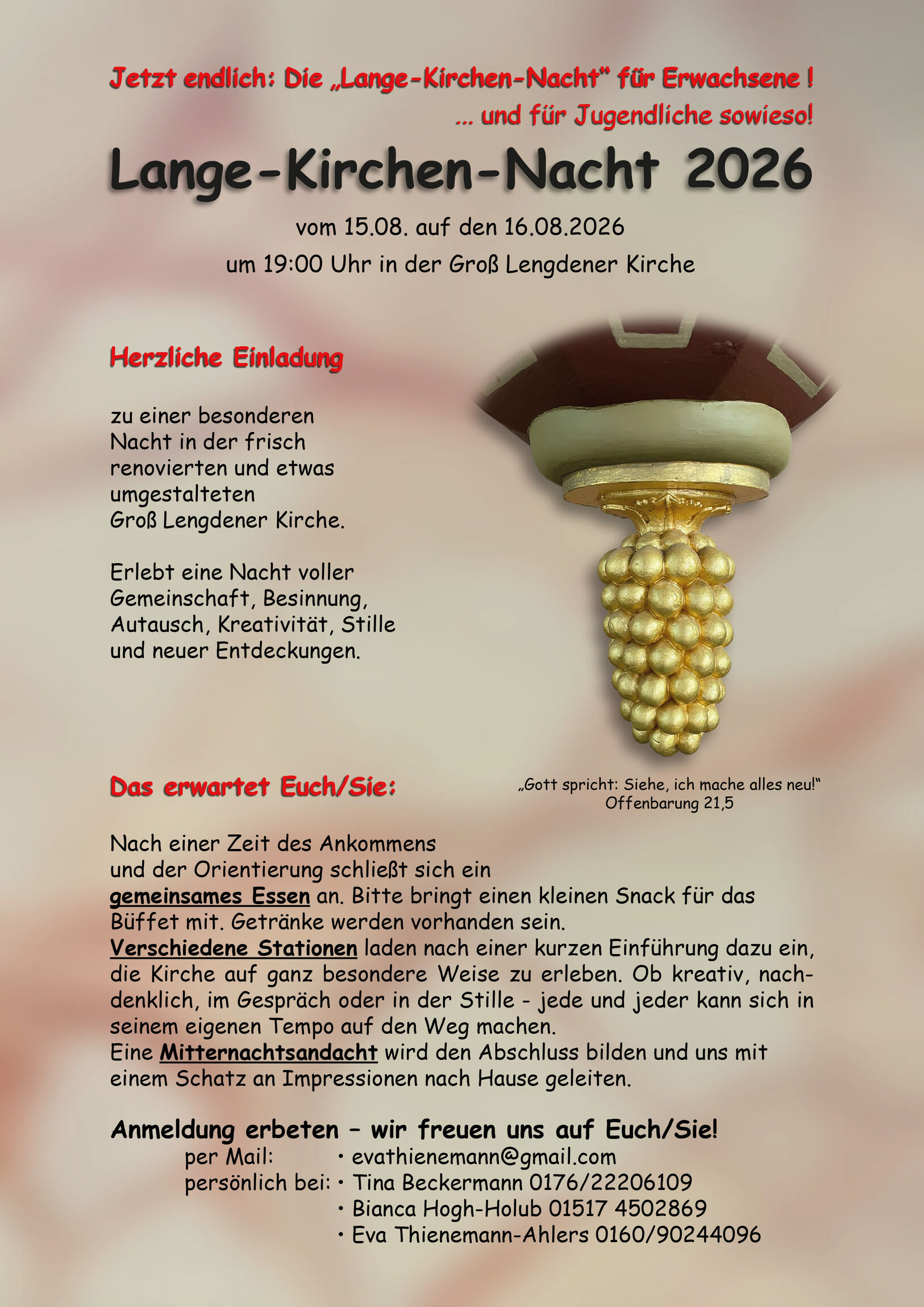 Einladung zur langen Nacht (Entwurf: J.Schmidt-Wiegand)