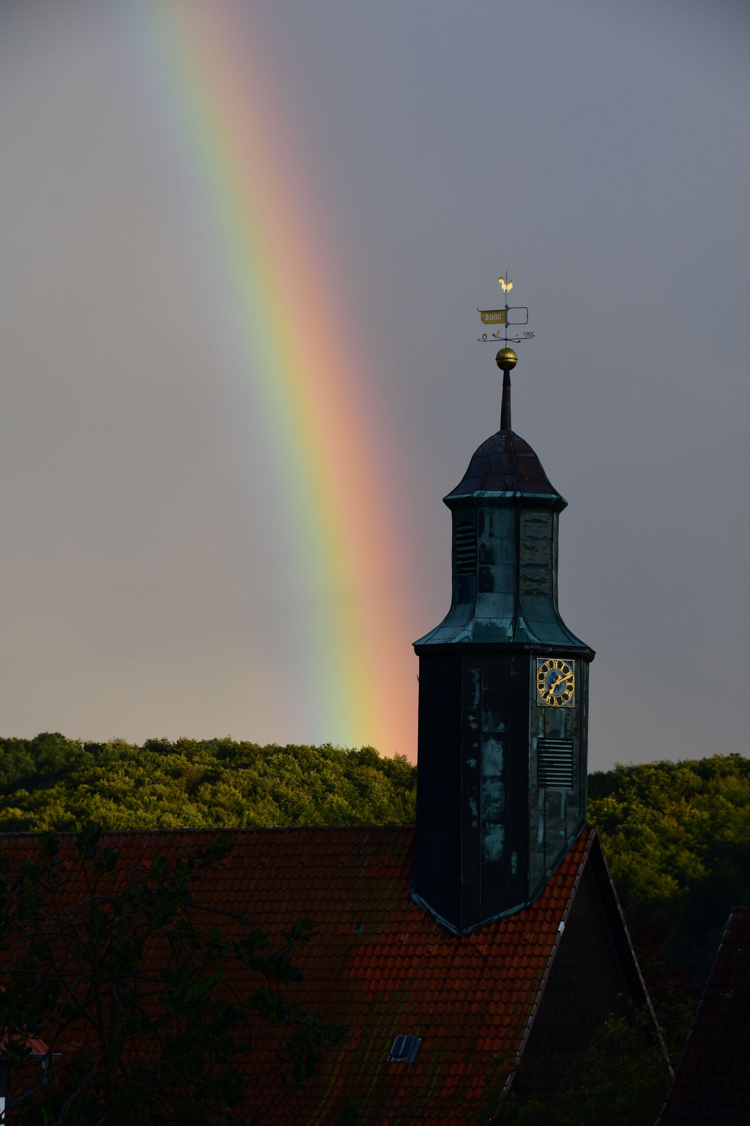 Der Kirchturm der Kirche in Groß Lengden (Foto: I. v.d. Heyde)