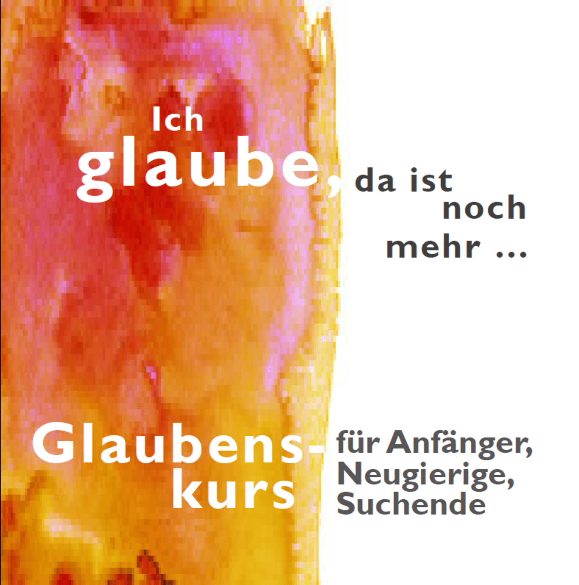 Glaubenskurs für Anfänger. Grafik: Sharepic.