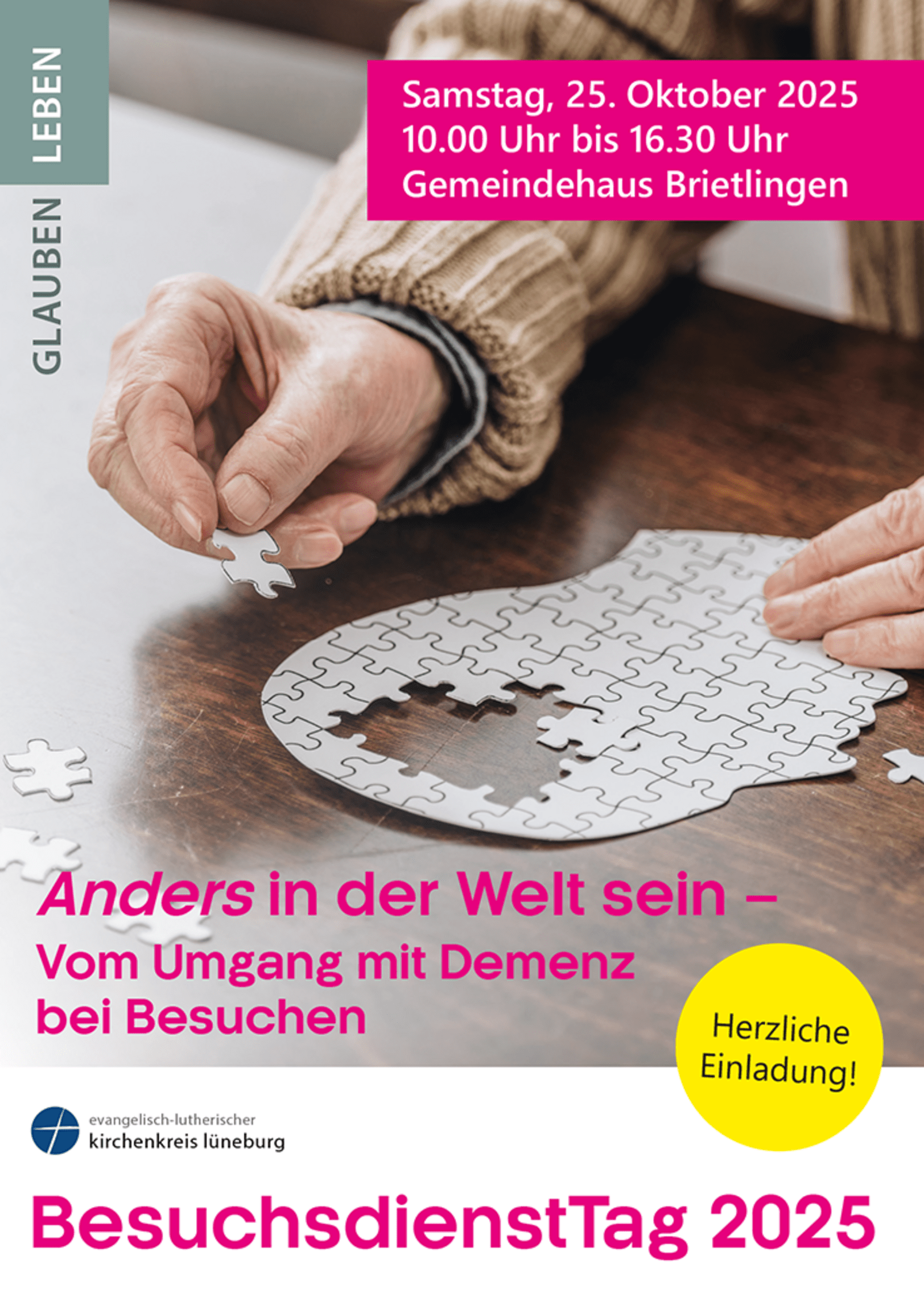 BesuchsdienstTag 2025 - Einladung Kirchenkreis Lüneburg: "Anders in der Welt sein – Vom Umgang mit Demenz bei Besuchen", Foto: LightFieldStudio