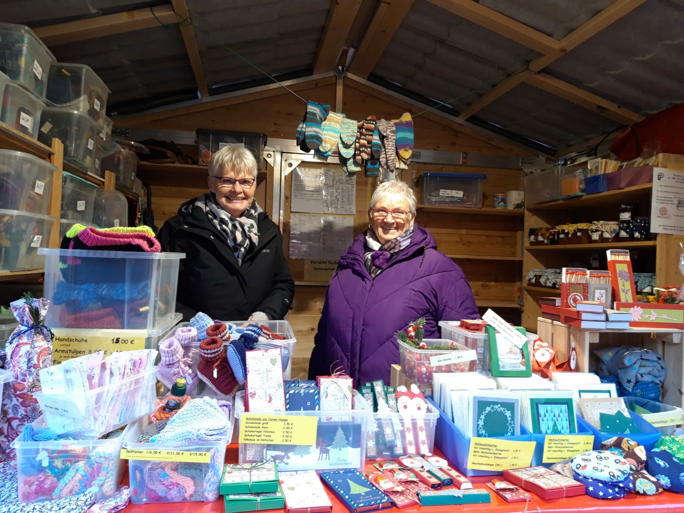 Petri-Bude auf dem Meller Weihnachtsmarkt