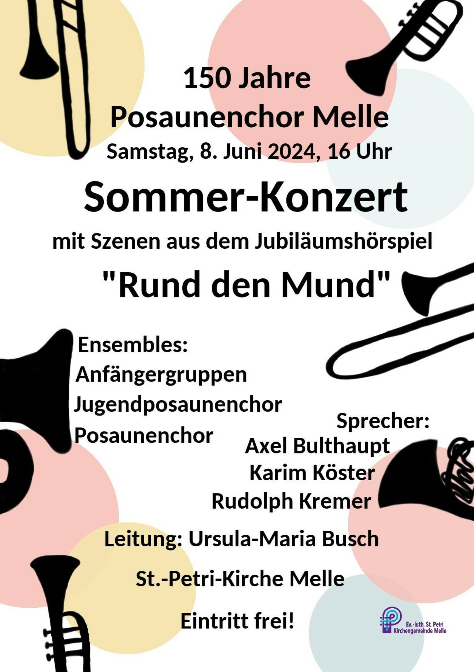 Plakat Konzert Sommer Jungbläser JPC und PC 2024