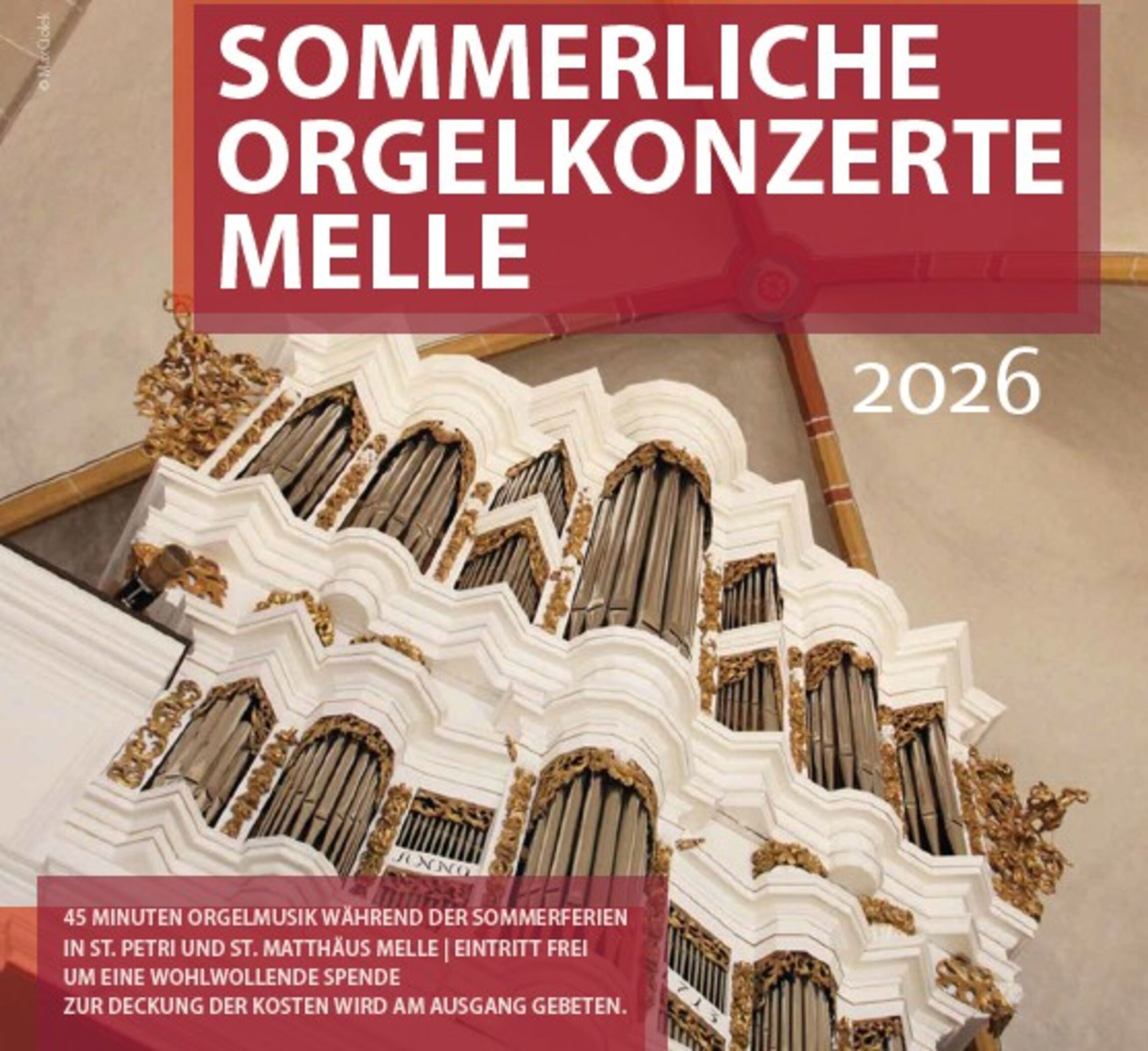 Sommerliche Orgelkonzerte 2026 Kopf Flyer