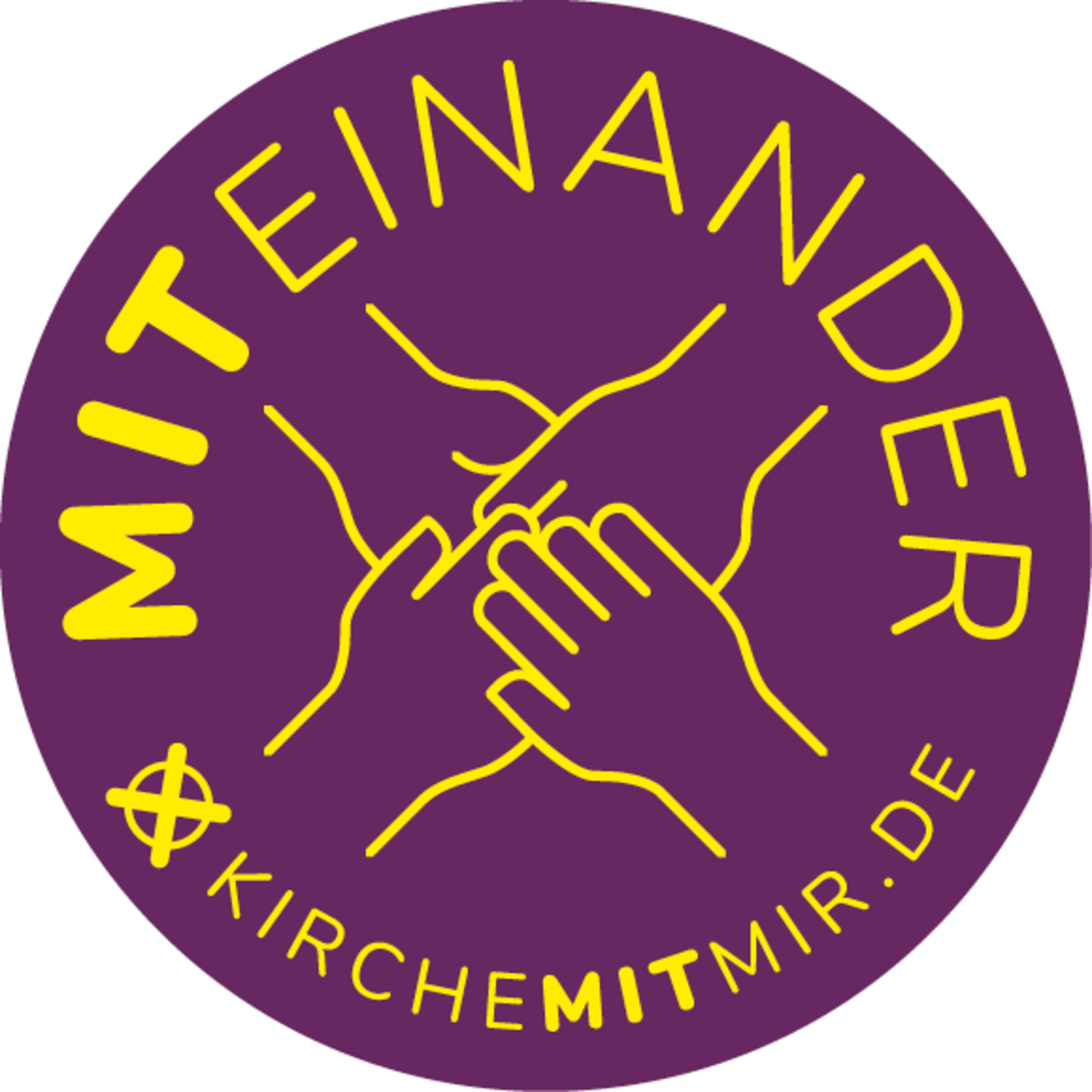 Logo Miteinander - Kirche mit mir violett