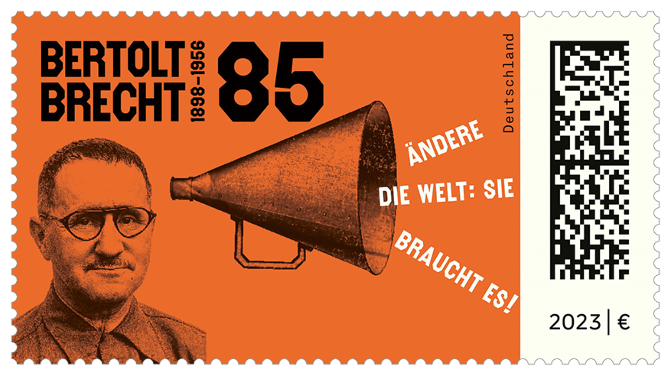 Bertold Brecht-Briefmarke 2023