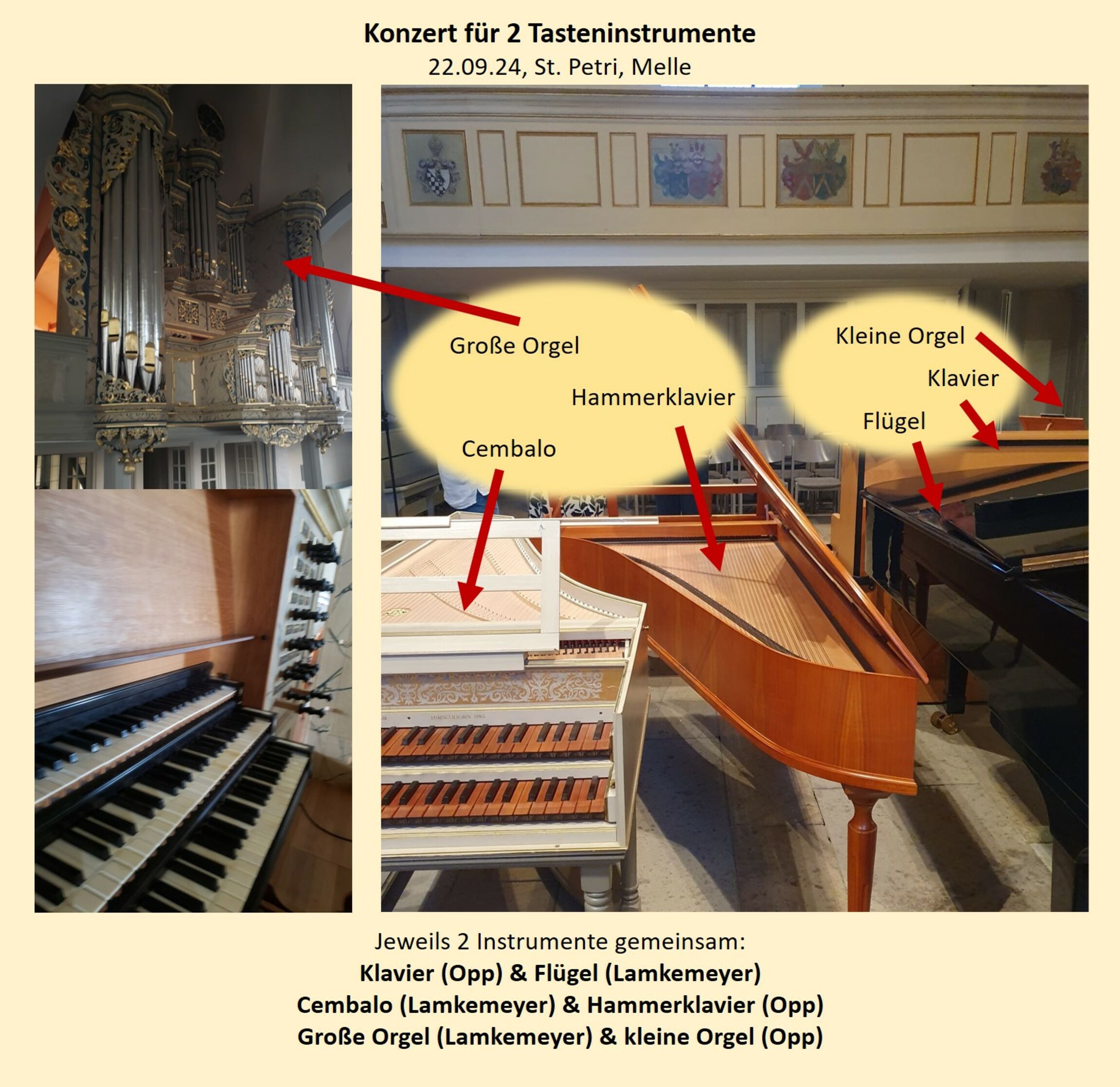 Konzert für 2 Tasteninstrumente 22-09-2024 - 6 Instrumente