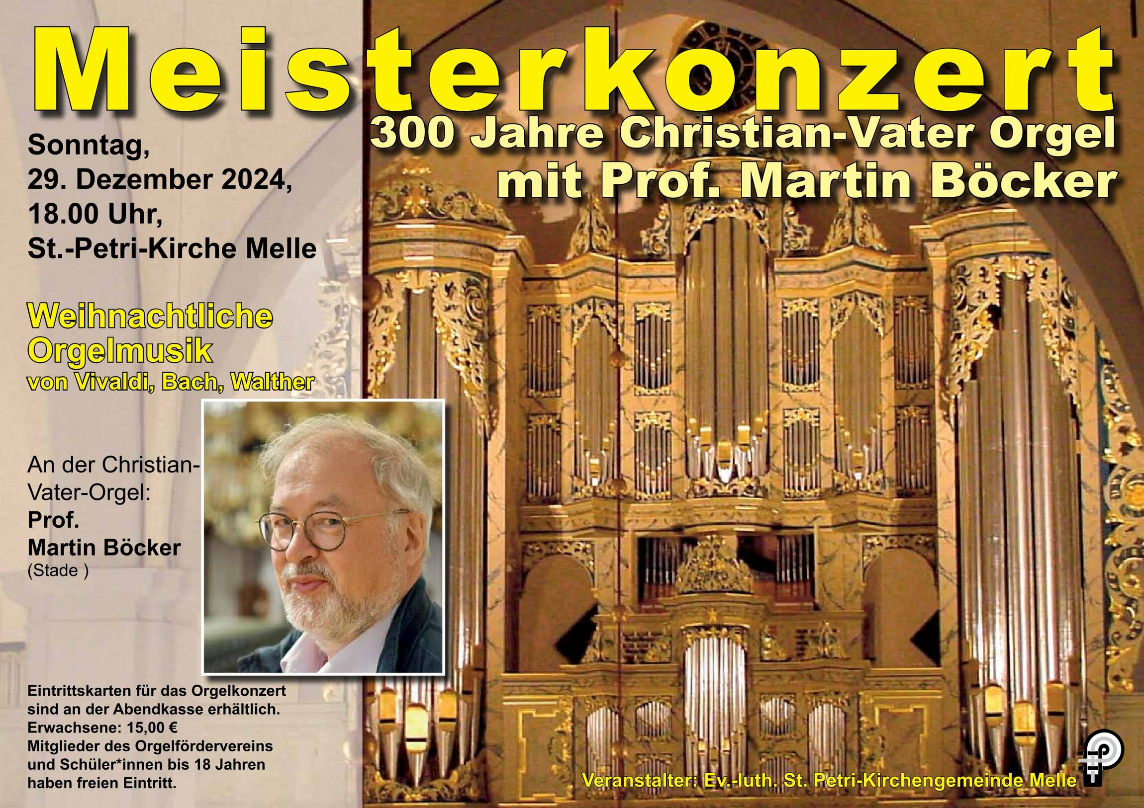 Plakat Orgel-Meisterkonzert Martin Böker 2024