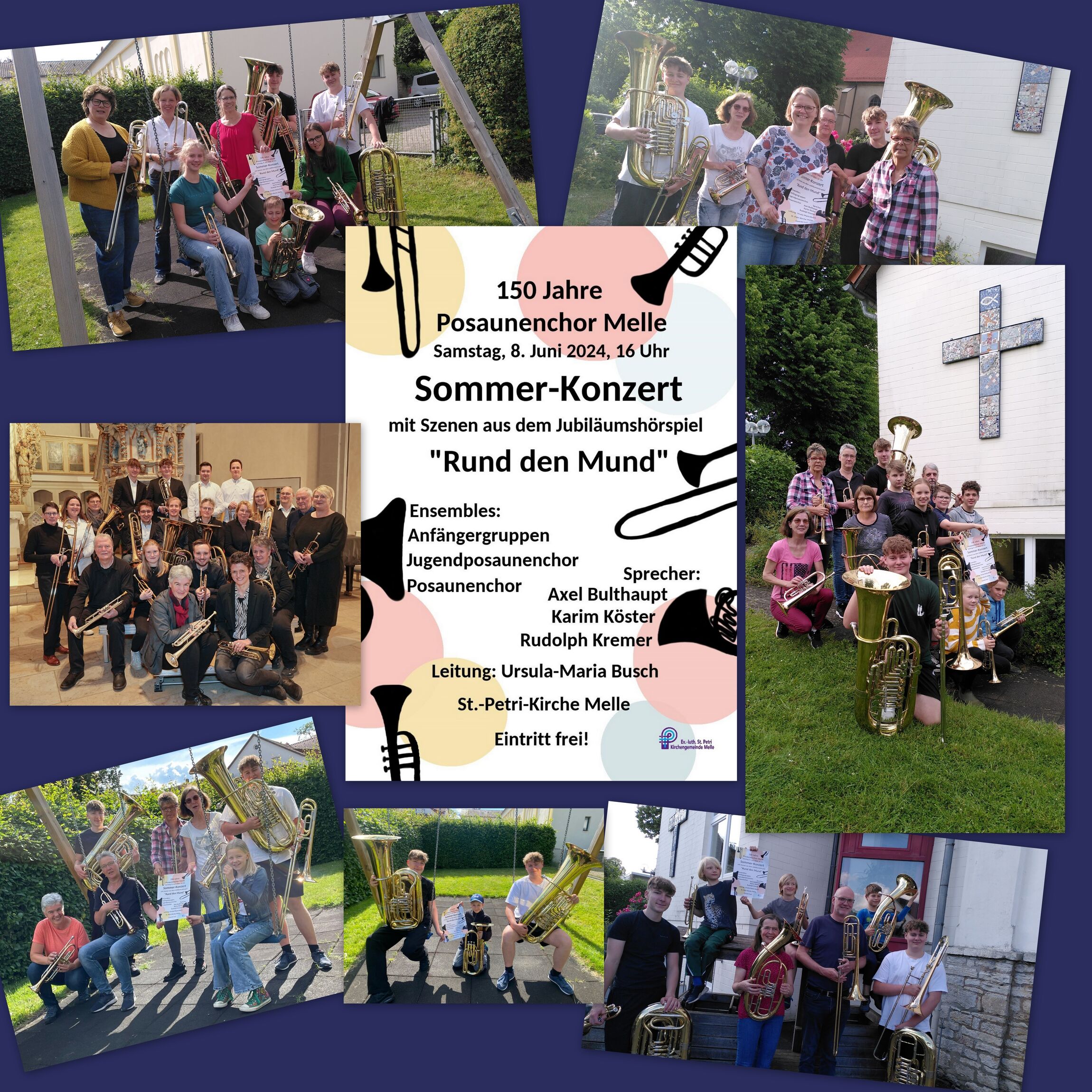 Collage mit Plakat Konzert Sommer 2024