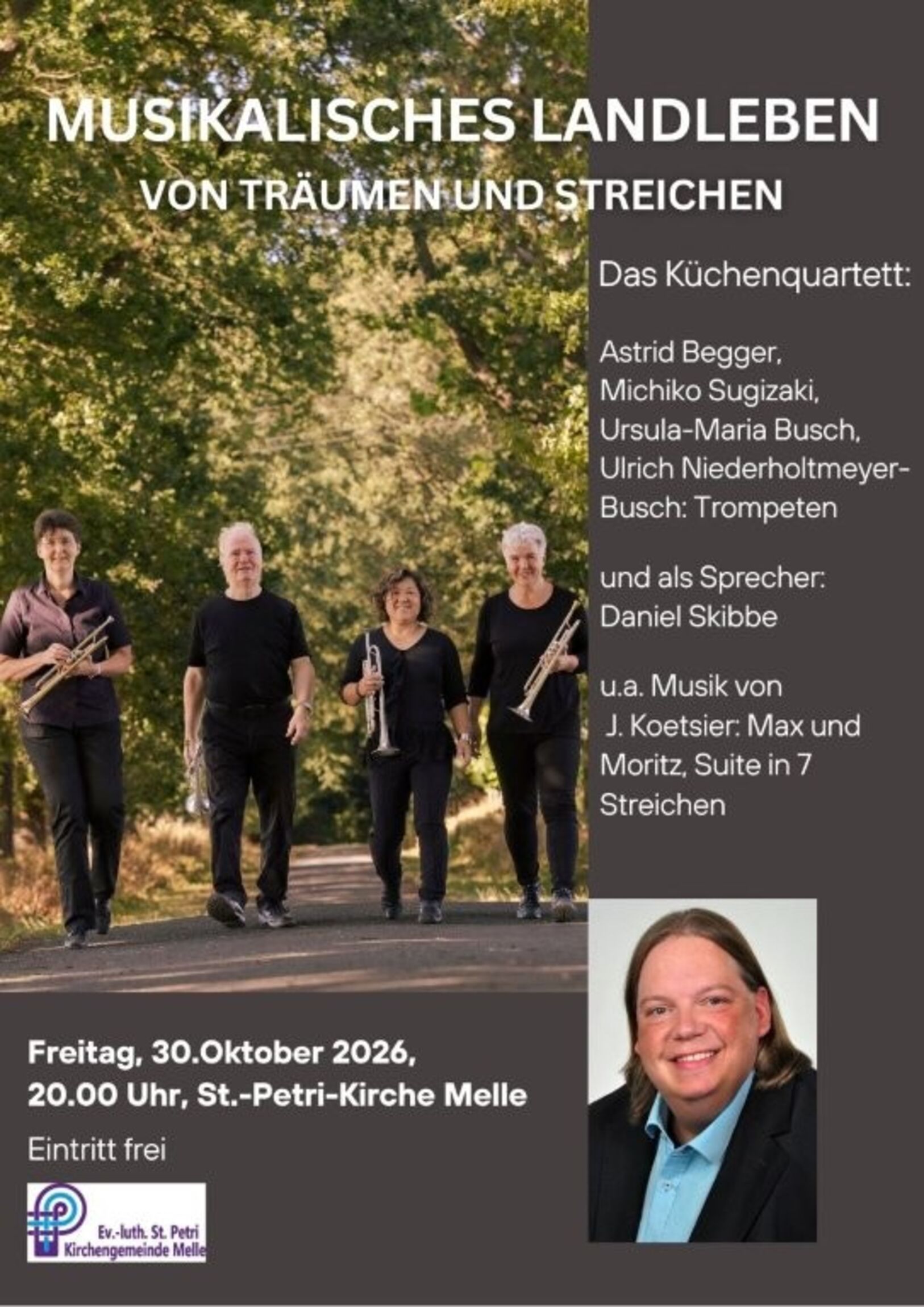 Plakat Konzert "Musikalisches Landleben" (Küchenquartett)