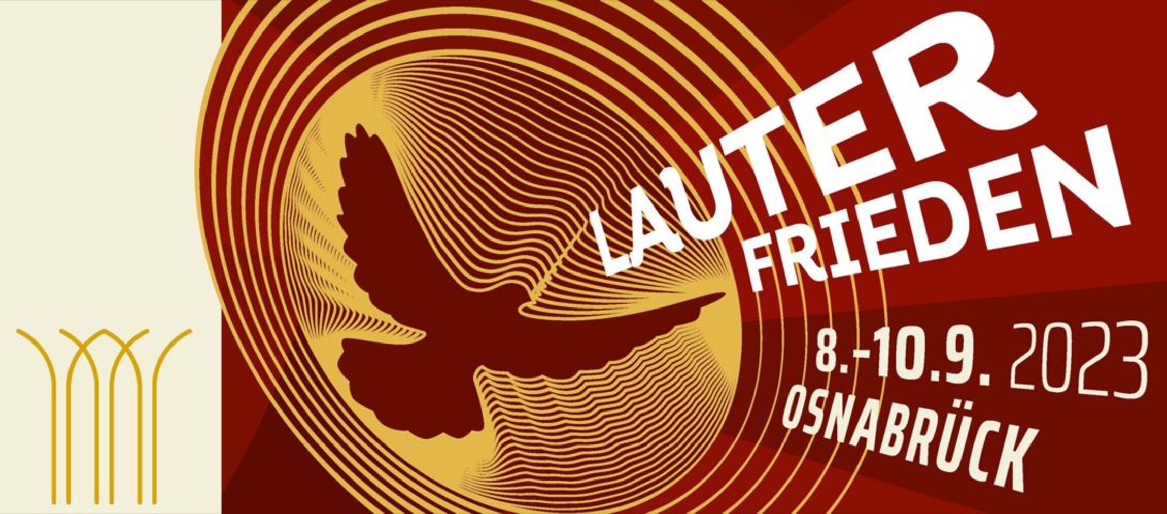 Banner Lauter Frieden Landesposaunenfest 2023 gekürzt