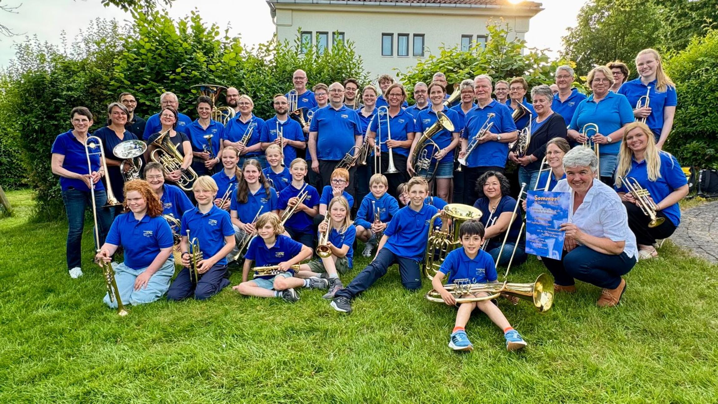Sommerkonzert 2026 - Gruppenfoto alle Bläsergruppen