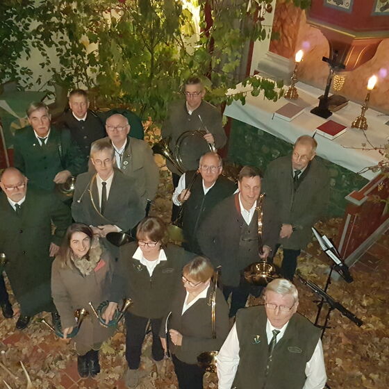 Die Parforcehornbläser (Foto: L. Heinke)