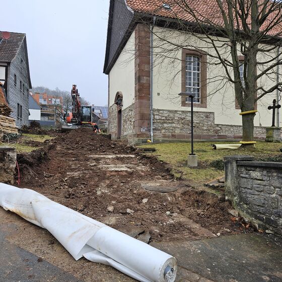 Noch stehen Reste der Treppe (Foto: L. Heinke)