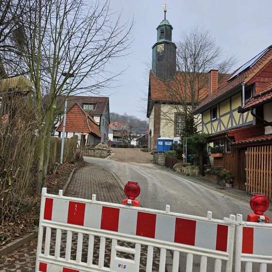 Die Baustrasse ist fertig 10.2.2025 (Foto: L. Heinke)