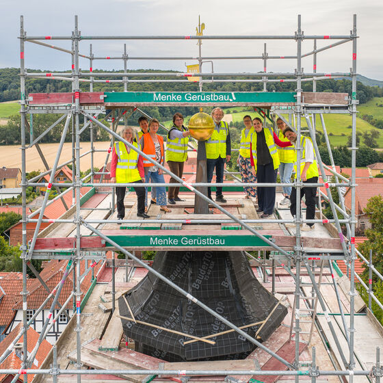Bis zur Kugel geschafft (Foto: M. Falck)