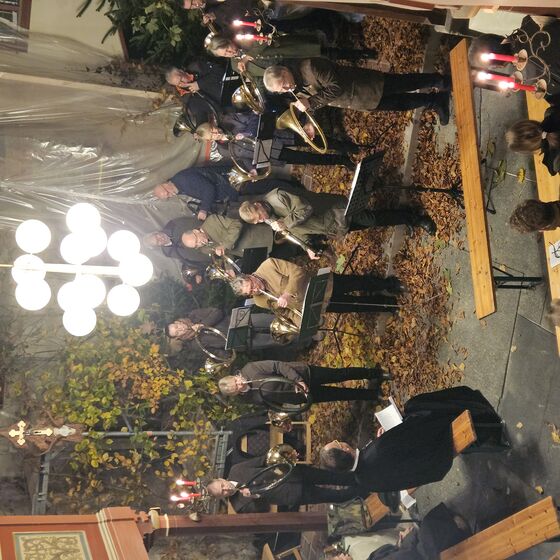 Die Parforcehornbläser (Foto: L. Heinke)