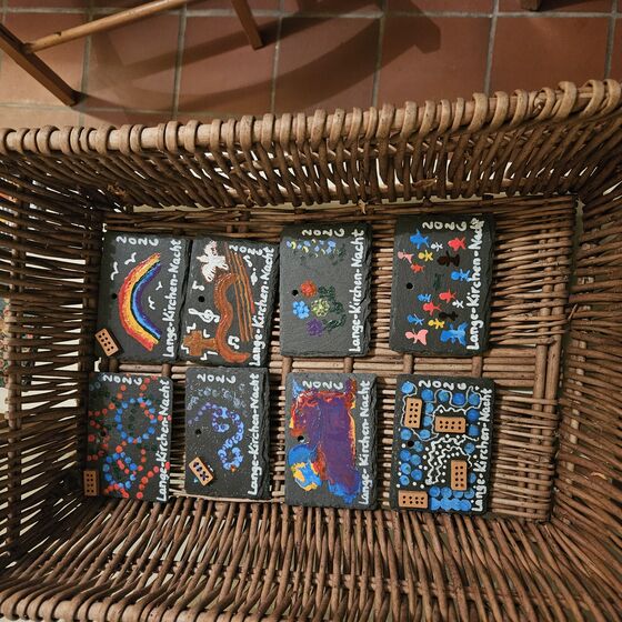 Schiefertafeln als kleines Geschenk (Foto: L. Heinke)