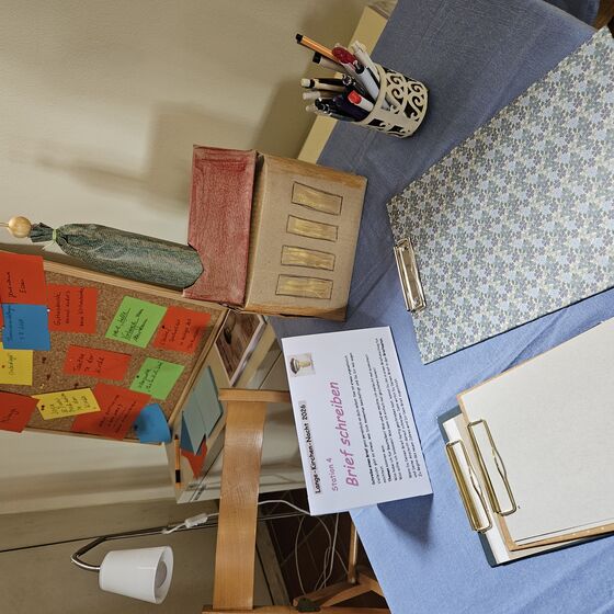 Station "Brief an mich selbst" (Foto: L. Heinke) 