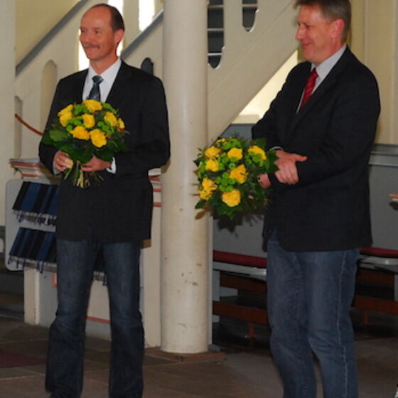 Herzlichen Dank an Carsten Smolla (links) und Kai Fischer für ihr Engagement während der Vakanz. Foto Ulla Evers