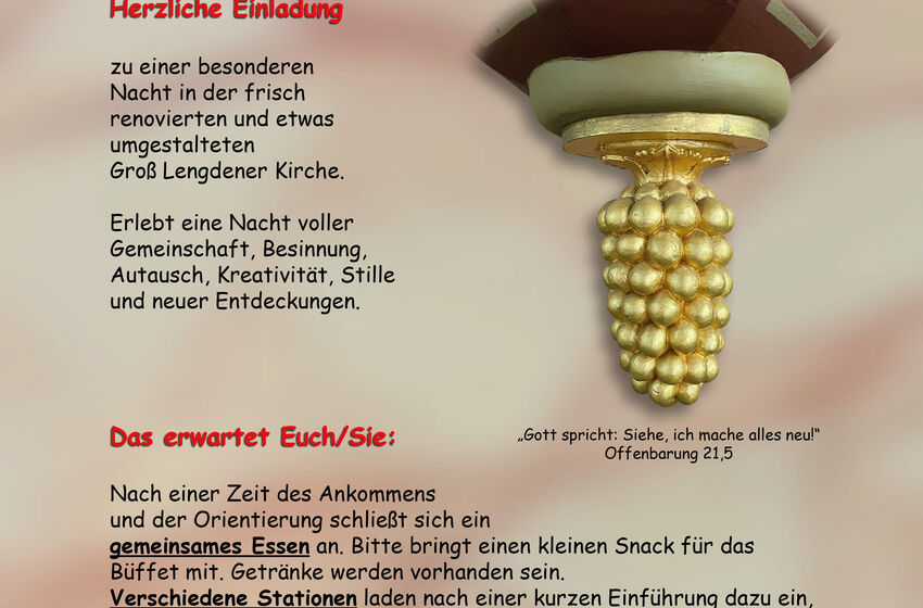 Einladung zur langen Nacht (Entwurf: J.Schmidt-Wiegand)